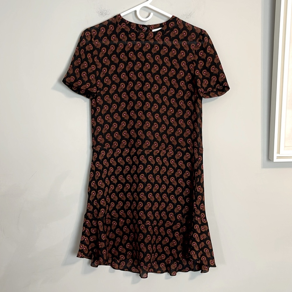 A.L.C. Silk Louise floral Dahlia print dress size 0 - Picture 2 of 5